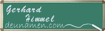 Gerhard Himmel Visitenkarte